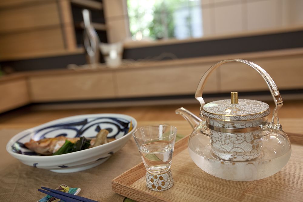 九谷ちろりセット・白粒鉄仙