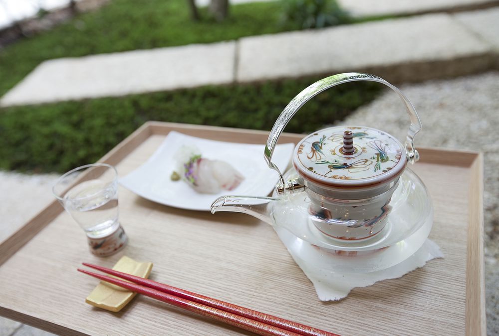 九谷ちろりセット・赤絵鳥文