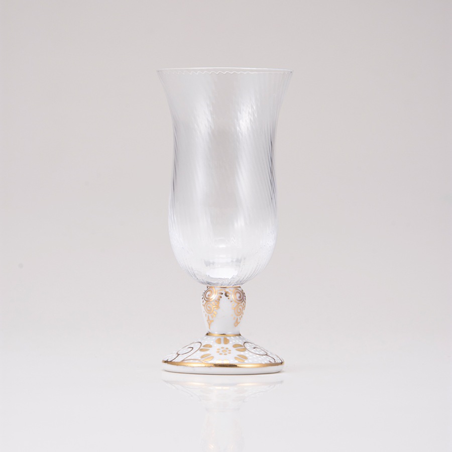 冷酒グラス(斜)白粒鉄仙