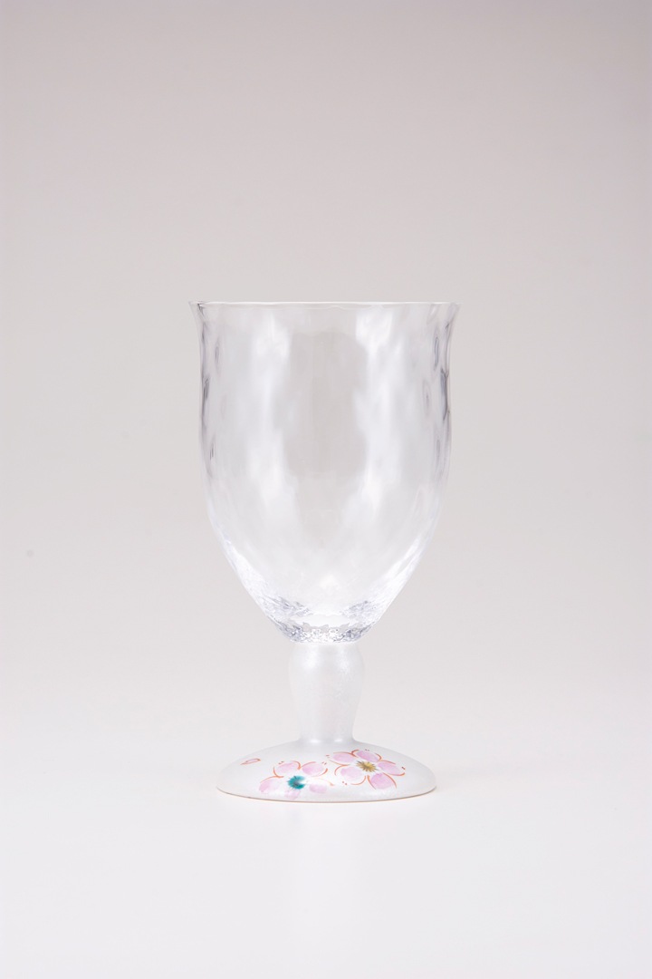 フリーグラス大（格子）さくら文シルバー