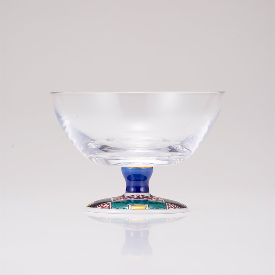 デザートグラス大(無地)石畳(四角)