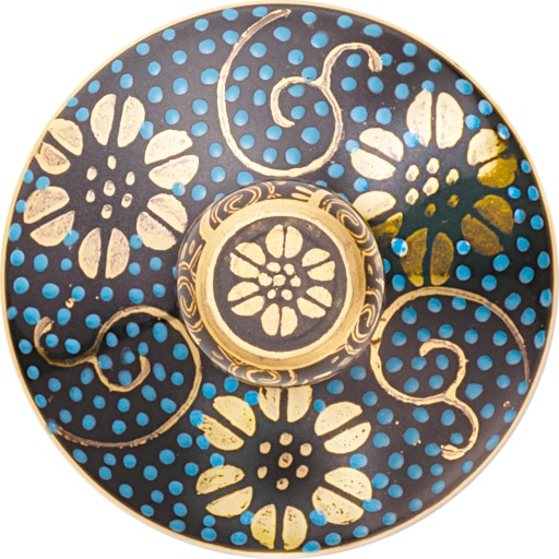 冷酒グラス（斜）青粒鉄仙 | ・冷酒グラス,S（斜） | 九谷和グラス