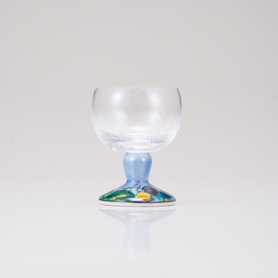 馬上グラス(斜)ぶどうブルー