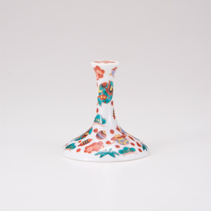 ワイングラス大（格子）宝尽し