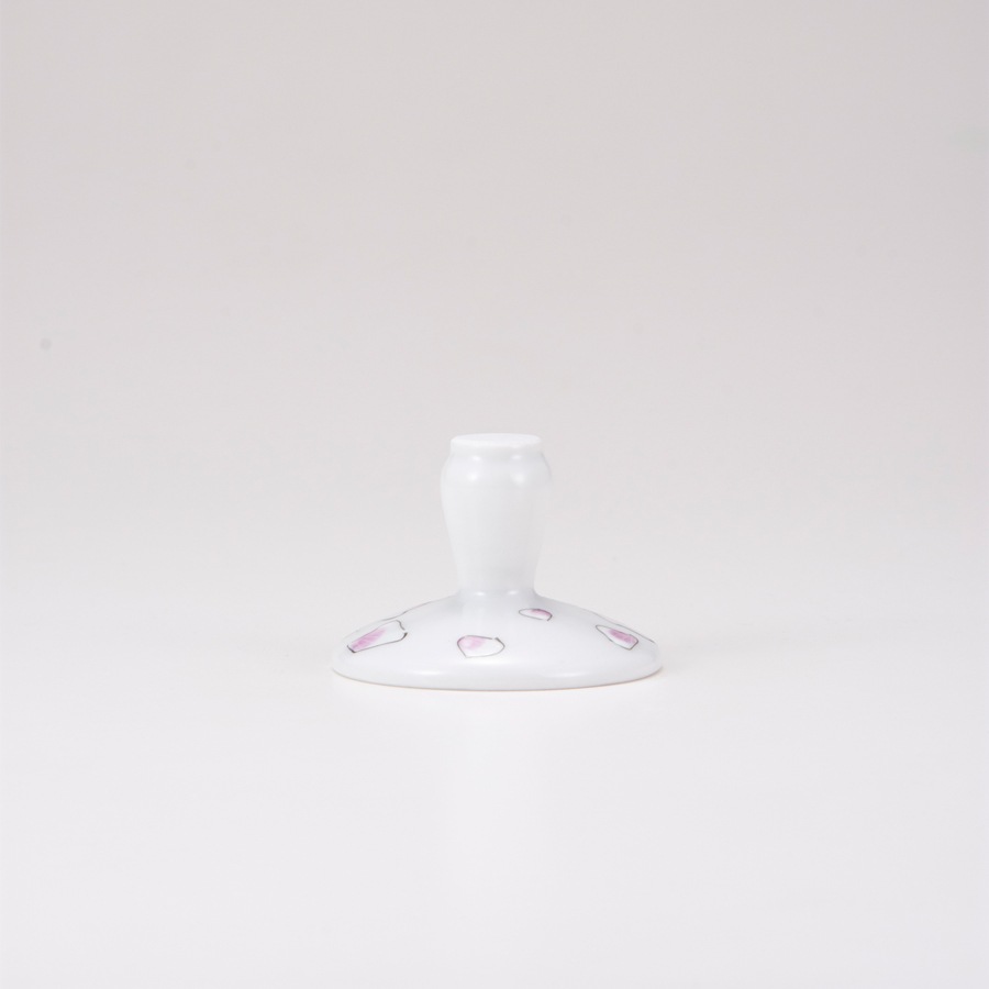 麦酒グラス(格子)富貴文ピンク