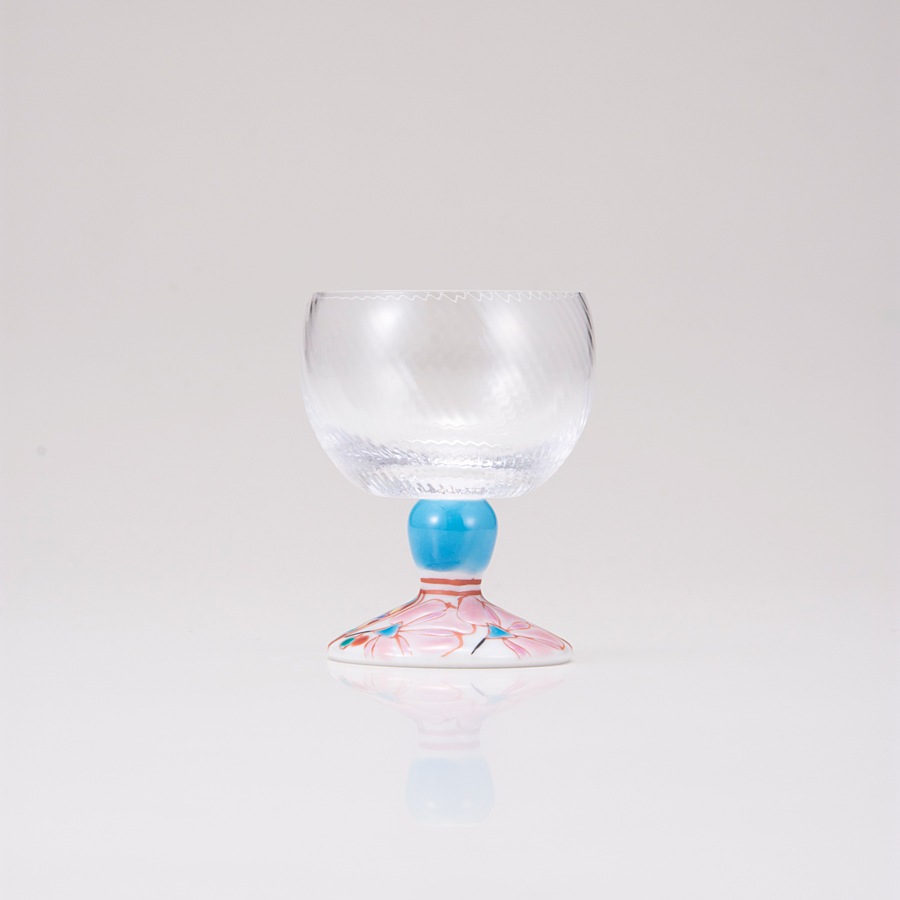 馬上グラス（斜）花のタペストリー