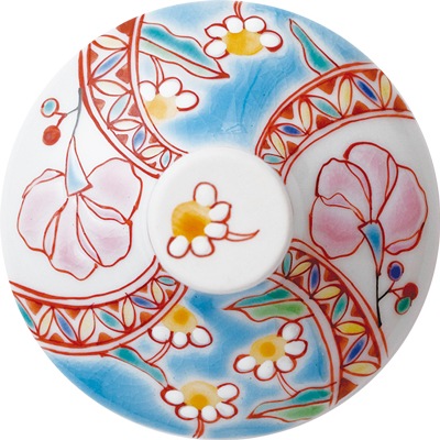 麦酒グラス（格子）花のタペストリー
