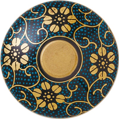 ワイングラス大(格子)青粒鉄仙