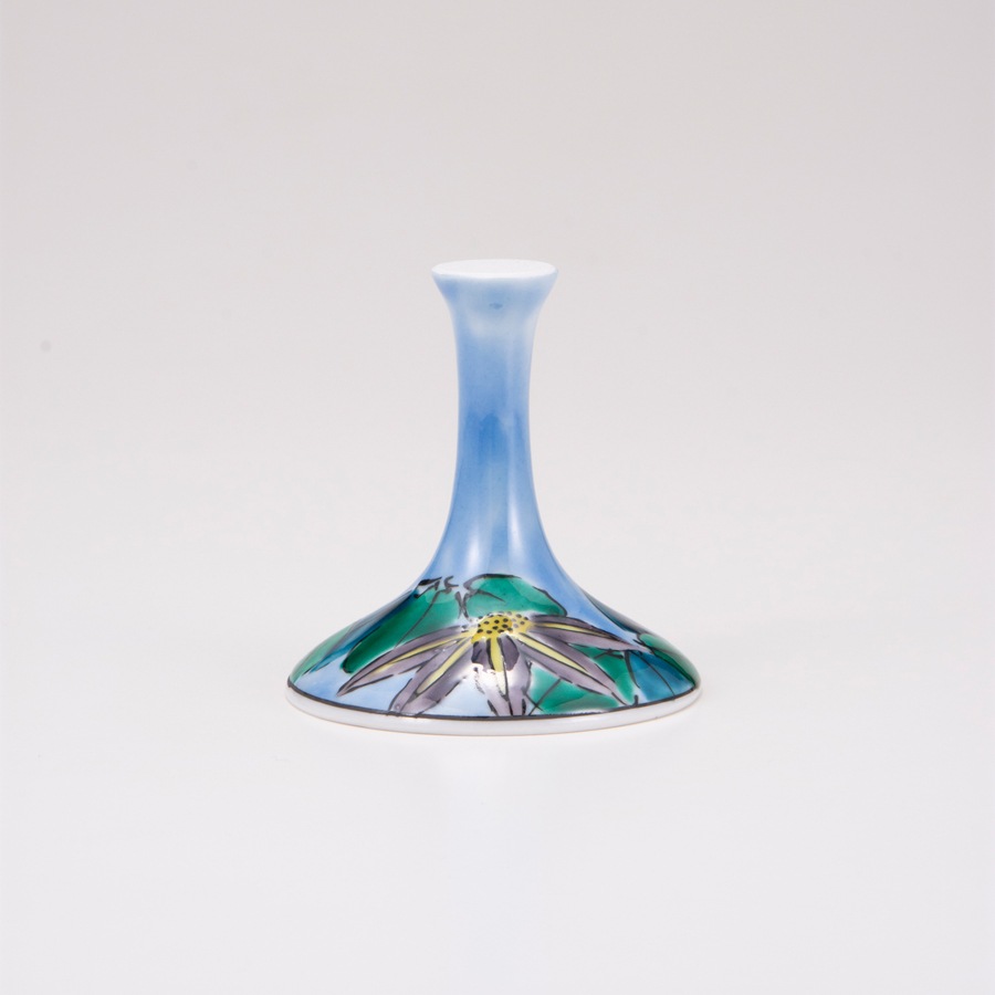 ワイングラス小（無地）鉄仙ブルー