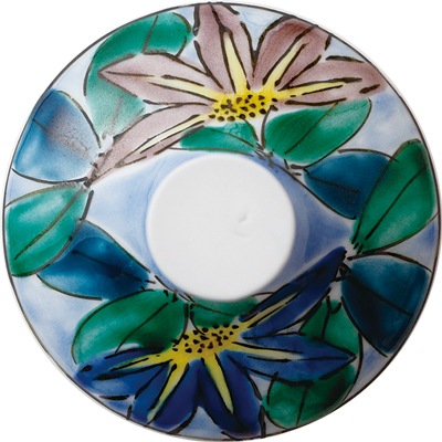 ワイングラス小（無地）鉄仙ブルー