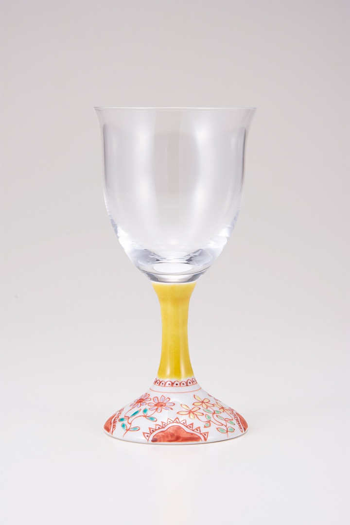 ワイングラス小(無地)フラワー