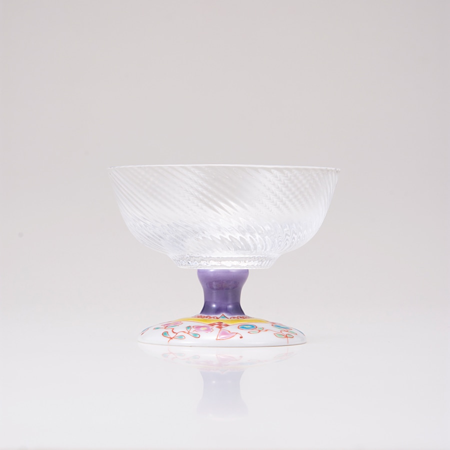 デザートグラス中（斜）フラワーハウス