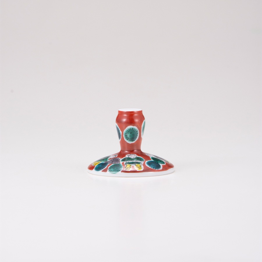 麦酒グラス（格子）木米レッド