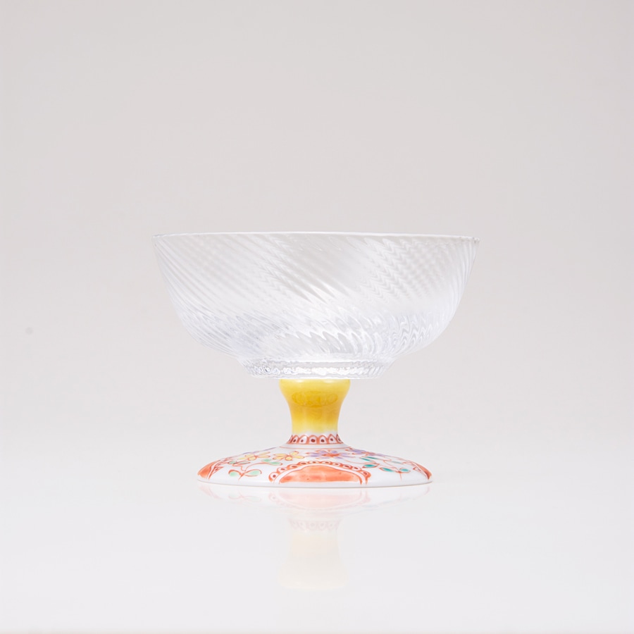 デザートグラス中（斜）フラワー