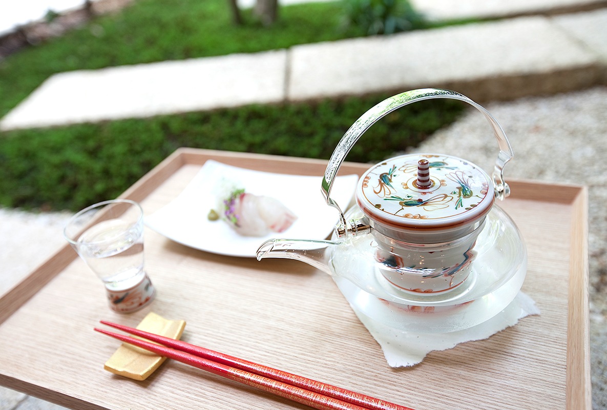 九谷ちろり 赤絵鳥文 | ○絵柄から選ぶ,赤絵鳥文 | 九谷和グラス