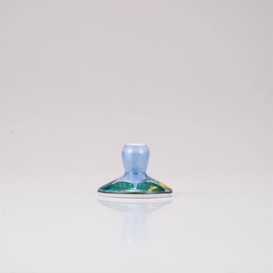 デザートグラス小（格子）ぶどうブルー