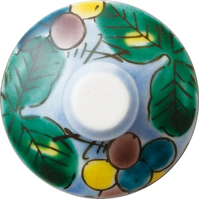 デザートグラス小（格子）ぶどうブルー