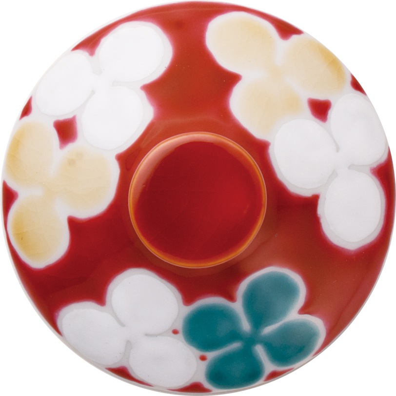 ワイングラス小(無地)クローバーレッド