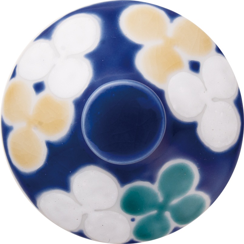 ワイングラス大（格子）クローバーブルー