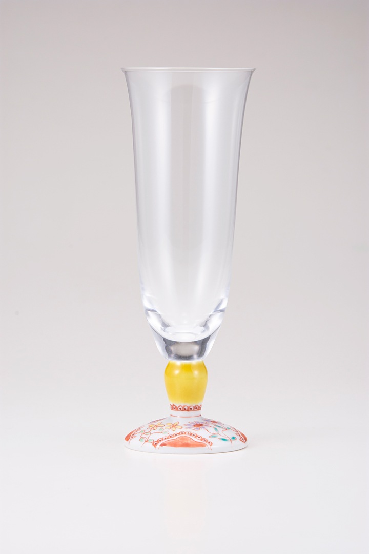 麦酒グラス（無地）フラワー