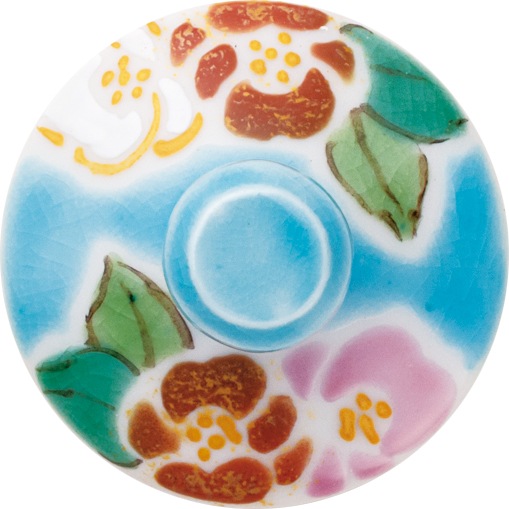 冷酒グラス（格子）山茶花ブルー