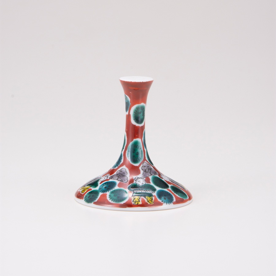 ワイングラス小（無地）木米レッド