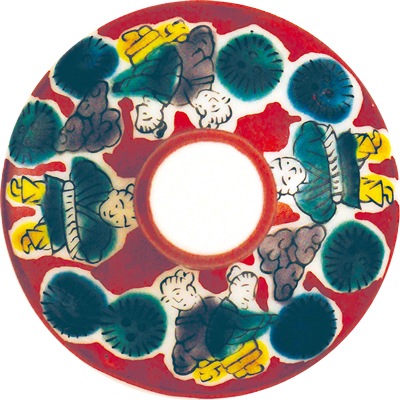 ワイングラス小（無地）木米レッド