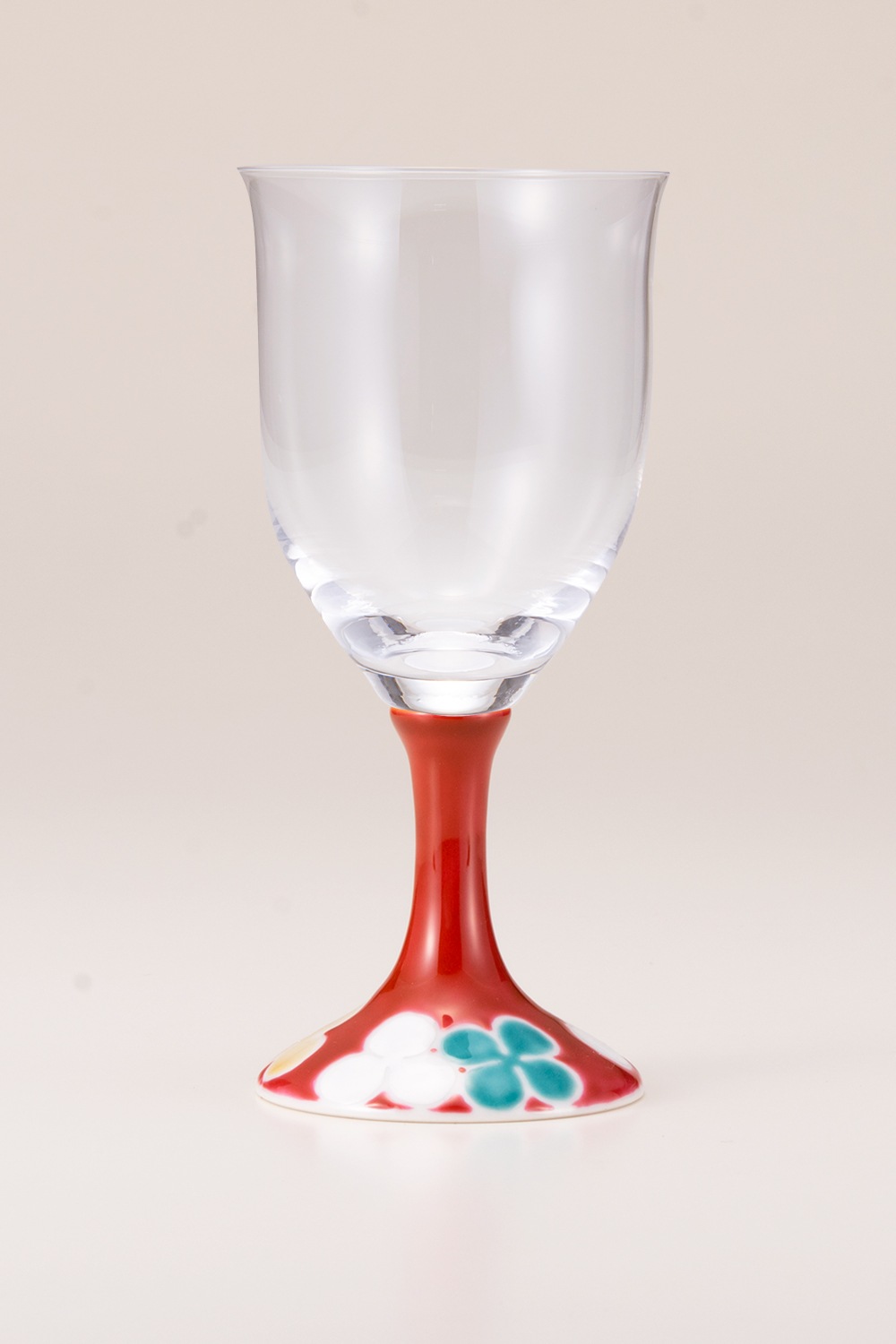 ワイングラス大(無地)クローバーレッド