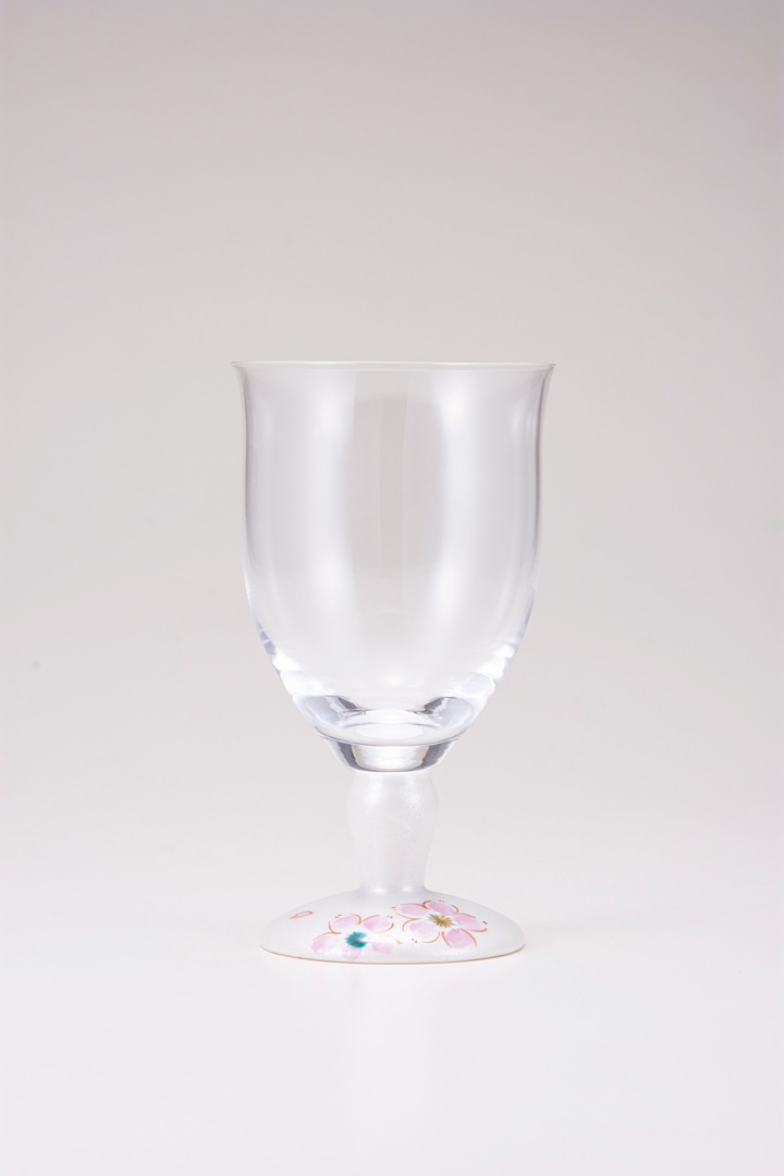 フリーグラス大(無地)さくら文シルバー