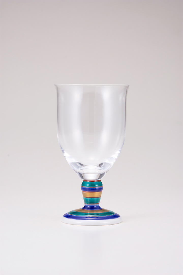 フリーグラス大（無地）こまブルー