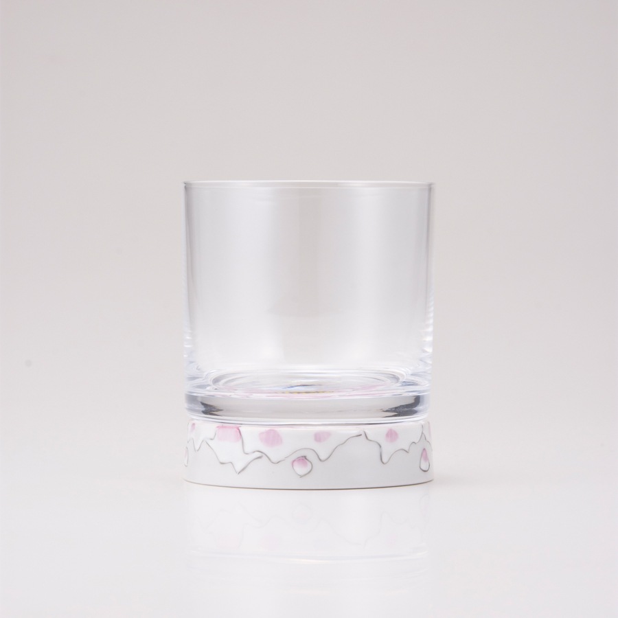 ロックグラス富貴文ピンク