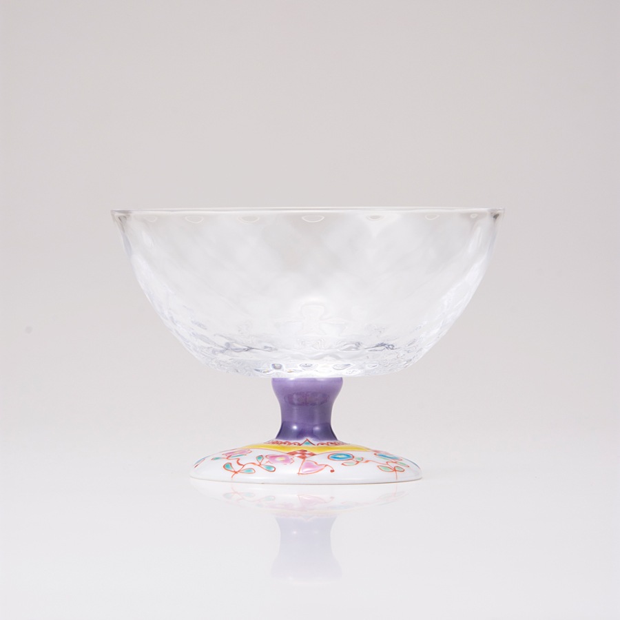 デザートグラス大(格子)フラワーハウス