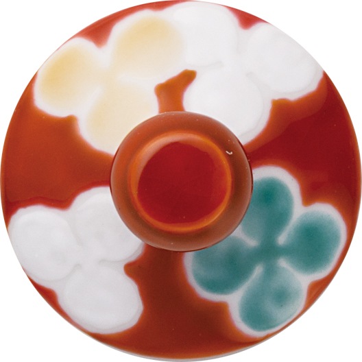 冷酒グラス（無地）クローバーレッド