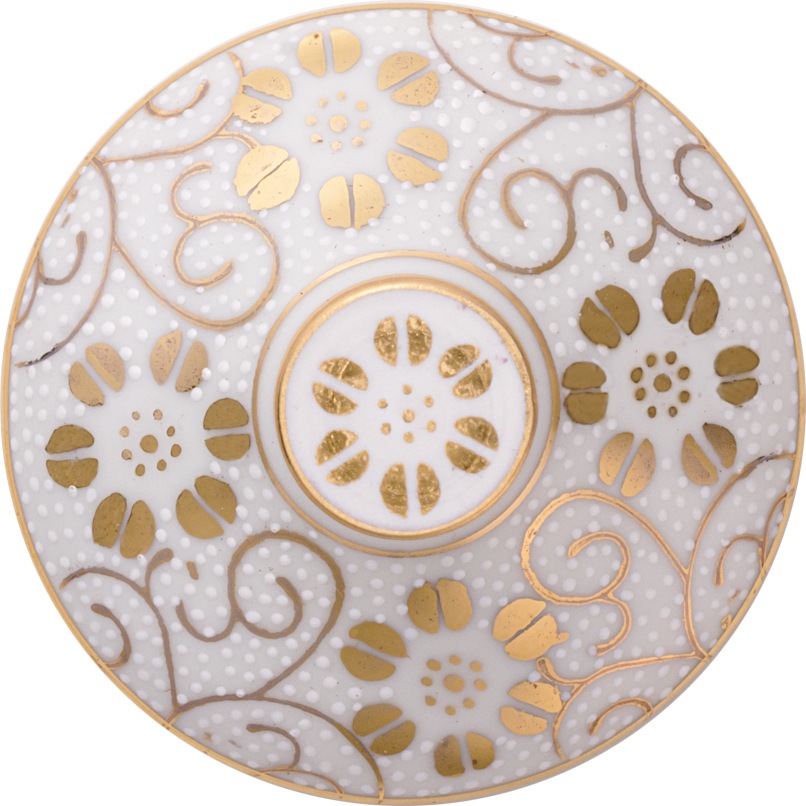 ワイングラス大（無地）白粒鉄仙