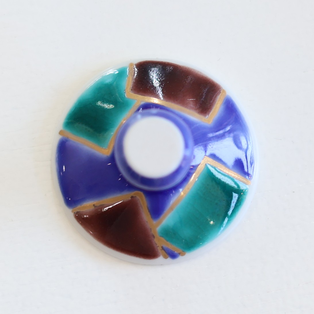 冷酒グラス（格子）おりがみブルー