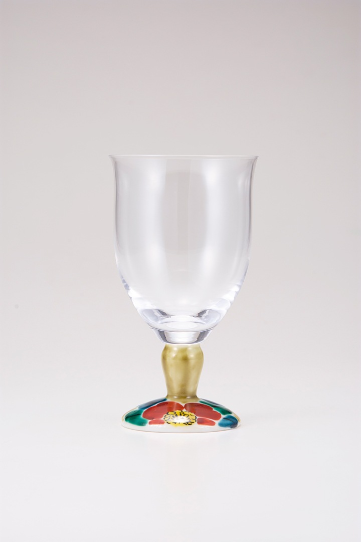 フリーグラス大（無地）山茶花アメ釉