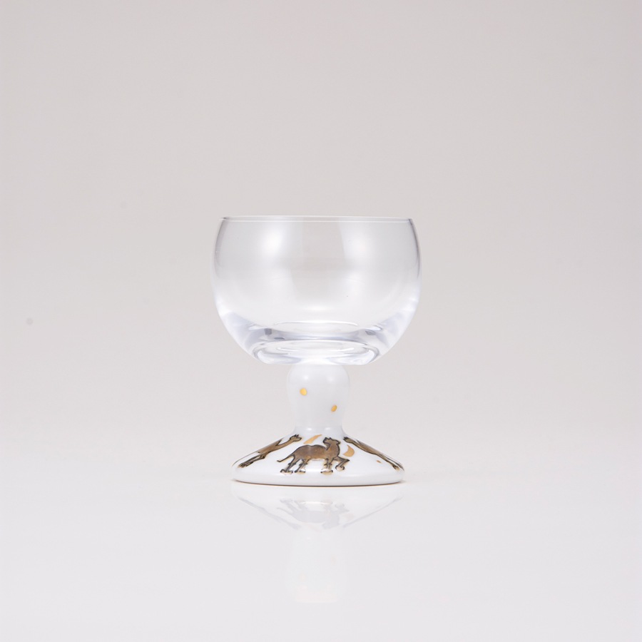 馬上グラス（無地）月夜のらくだ