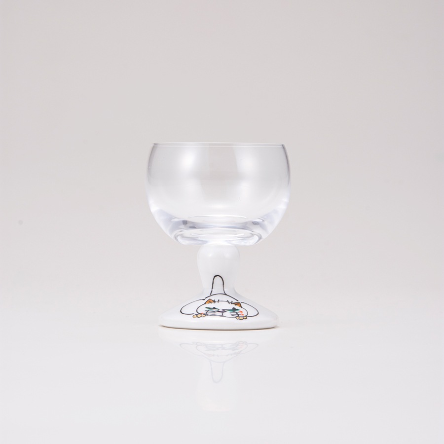 馬上グラス（無地）ネコの休日