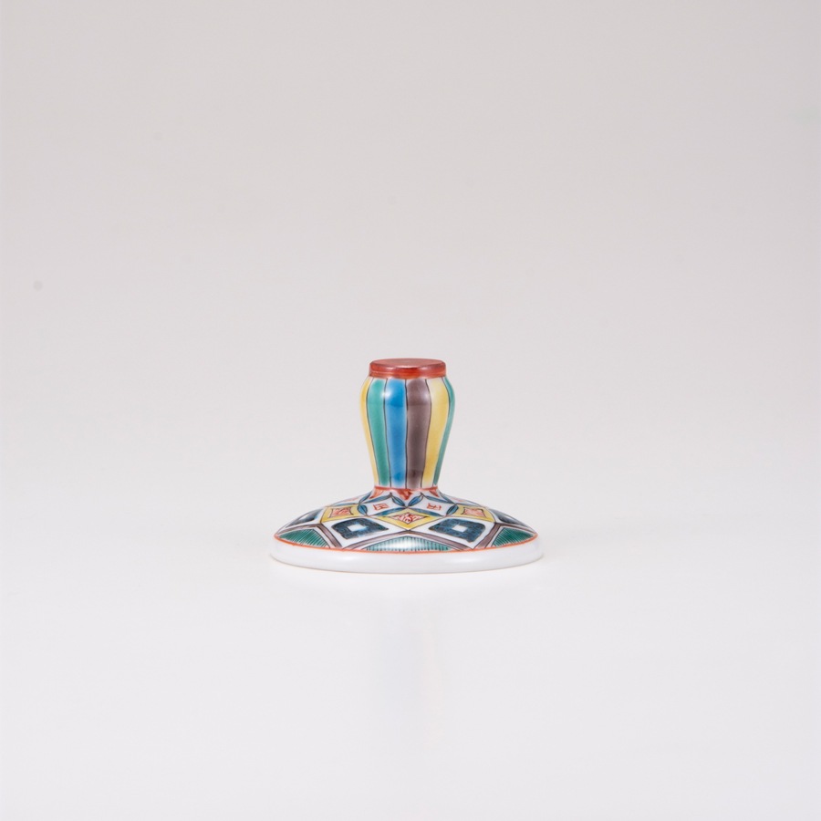 麦酒グラス(斜)古九谷菱文