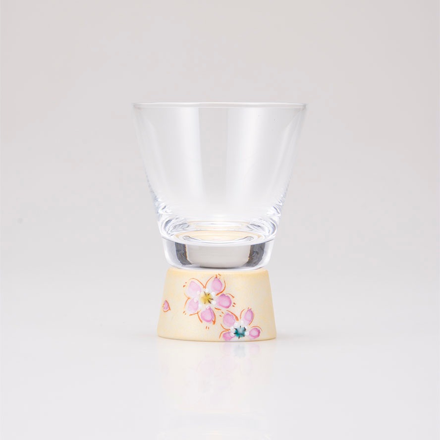 ショットグラスさくら文ゴールド