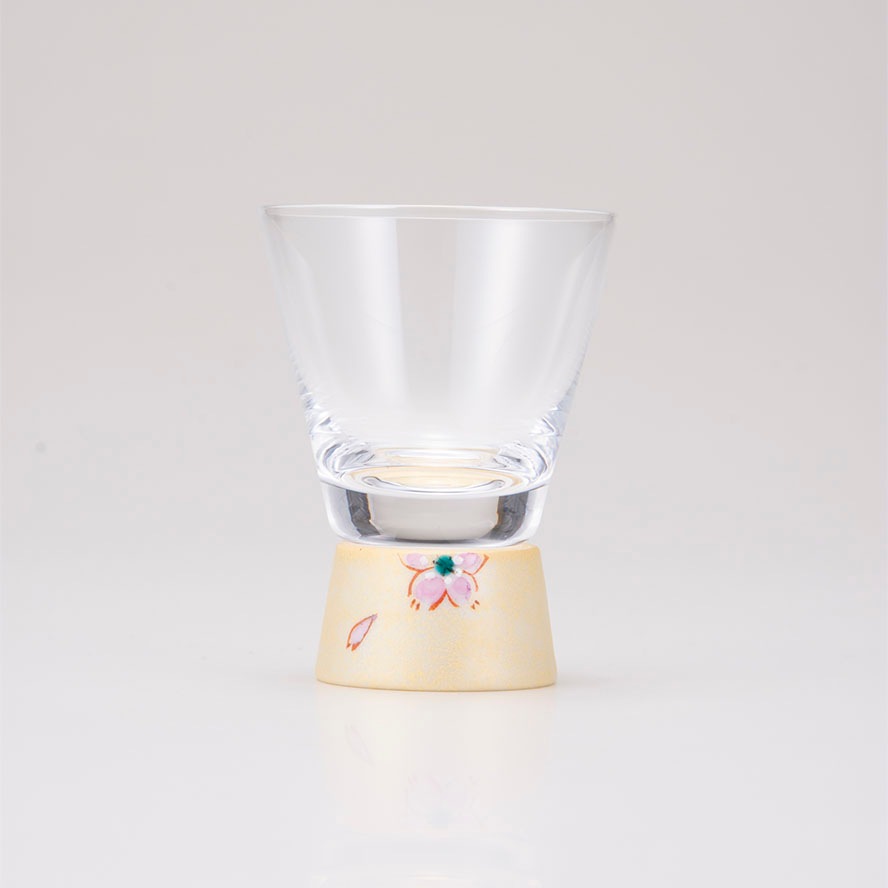 ショットグラスさくら文ゴールド