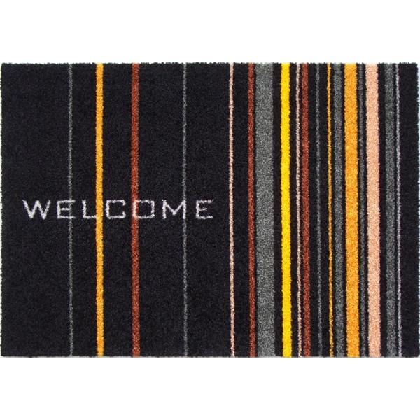 welcomeマット（モダンストライプ）ベージュ600×850mm