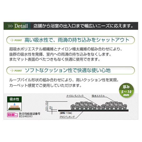 雨天用　ロンステップ吸水マット300