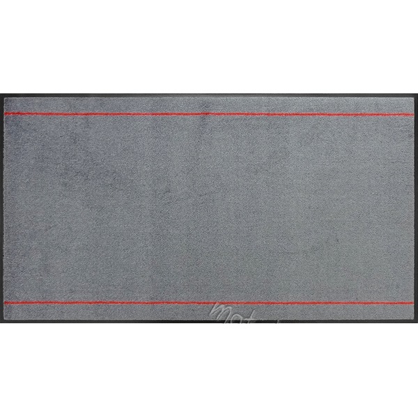 オフィスデザインマット（ver4）600×1100mm（ダークグレー・レッド）