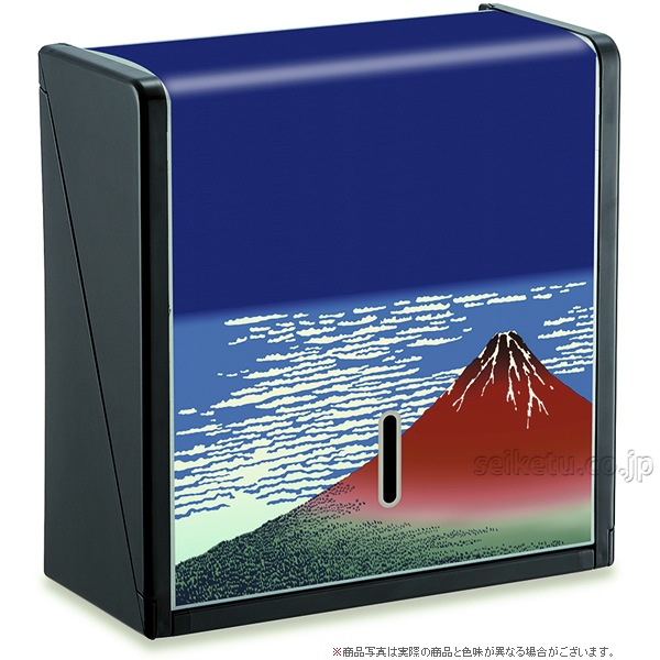 オシャレなデザイン ペーパータオルホルダーL(葛飾北斎・赤富士)