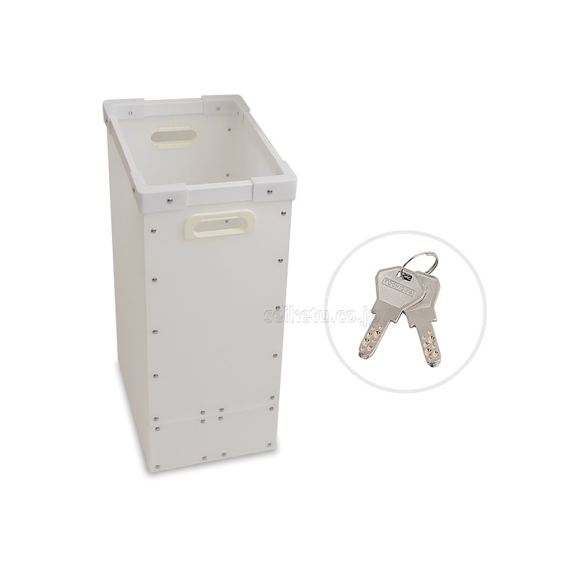 マンションのチラシ回収BOX（鍵付きL・ホワイト）