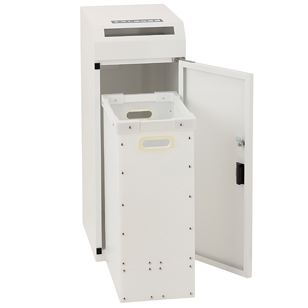 マンションのチラシ回収BOX（鍵付きL・ホワイト）