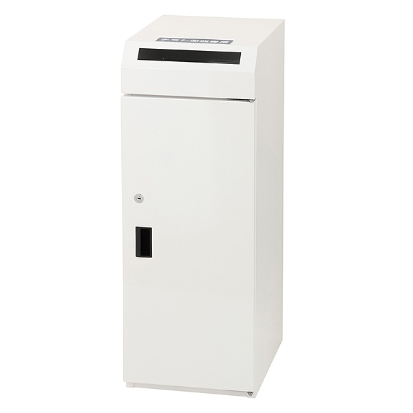 マンションのチラシ回収BOX（鍵付きL・ホワイト）