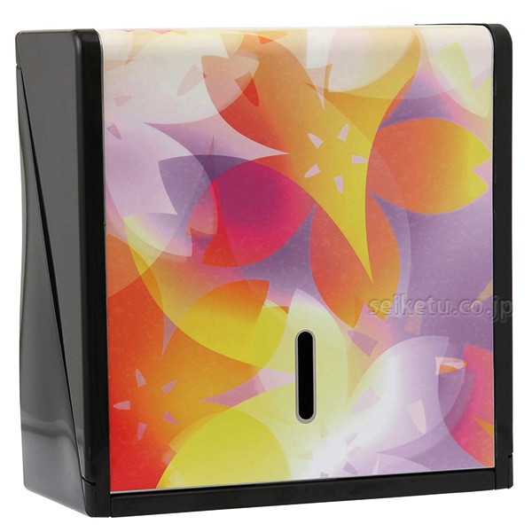 オシャレなデザイン ペーパータオルホルダーL（フラワーアート-01-L）