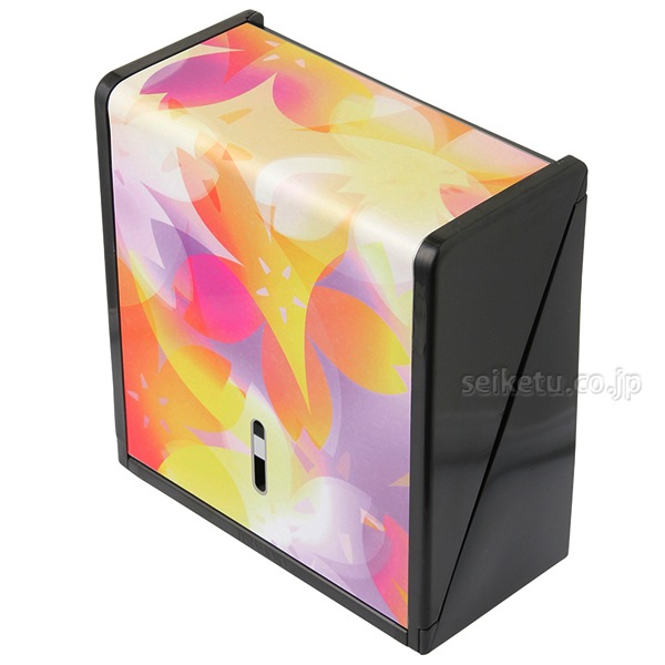 オシャレなデザイン ペーパータオルホルダーL（フラワーアート-01-L）